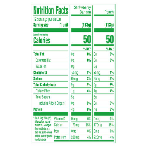 Activia Non Fat Zero Added Sugar Strawberry Banana/Peach Yogurt