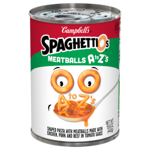 SpaghettiOs Pasta, A to Z's, Meatballs