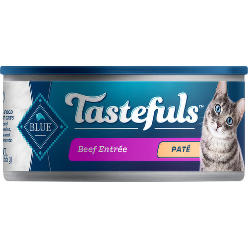 Blue Buffalo Food for Cats, Beef Entree, Pate, Adult