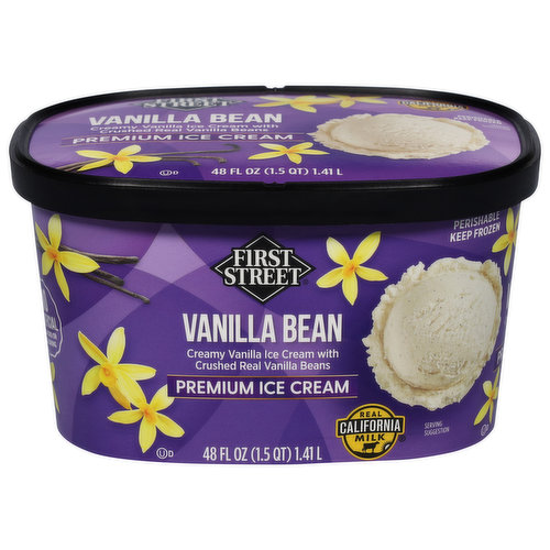 First Street Ice Cream, Premium, Vanilla Bean