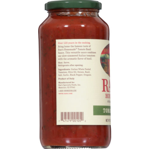 Rao's Homemade Sauce, Tomato Basil