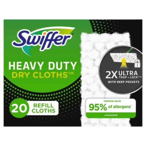 Swiffer Swiffer Sweeper Heavy Duty Dry Multi-Surface Cloth Refills, 20 count