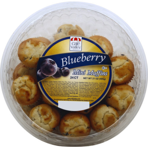 Cafe Valley Muffins, Blueberry, Mini