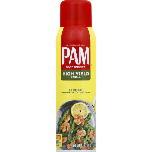 Pam Cooking Spray, No-Stick, High Yield Canola