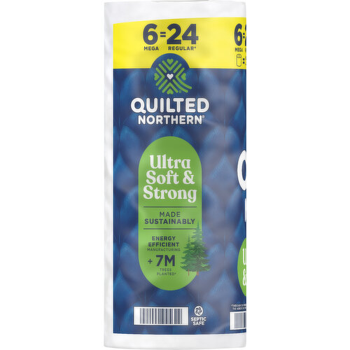 QUILTED NORTHERN Toilet Paper, Unscented, Mega Rolls, 2-Ply