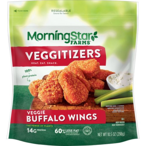 MorningStar Farms Meatless Chicken Wings, Buffalo