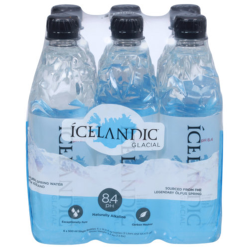 Icelandic Glacial Spring Water, Natural, 8.4 pH