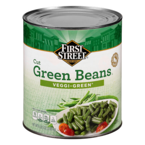 First Street Green Beans, Cut, Veggi-Green