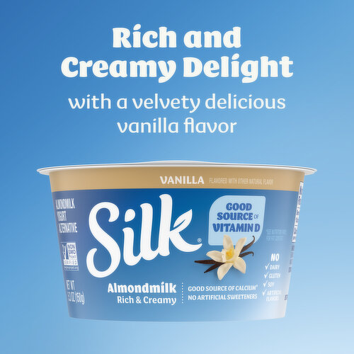 Silk Vanilla Dairy Free Almond Milk Yogurt Alternative