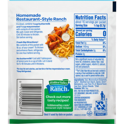 Hidden Valley Restaurant-Style Dressing Recipe Mix