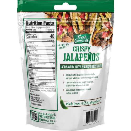 Fresh Gourmet Jalapenos, Crispy