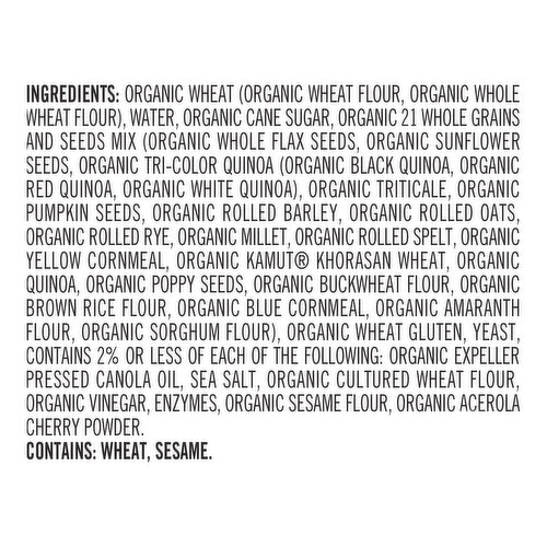 Dave's Killer Bread Organic 21 Whole Grains and Seeds Burger Buns