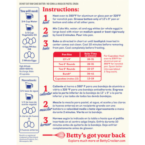 Betty Crocker White Cake Mix