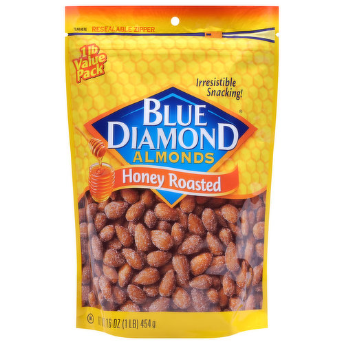 Blue Diamond Almonds, Honey Roasted, Value Pack