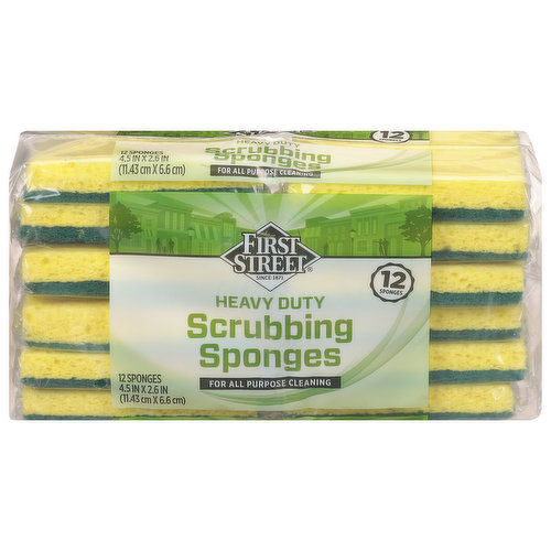 First Street Scrubbing Sponges, Heavy Duty