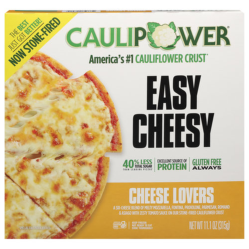 Caulipower Pizza, Cauliflower Crust,  Easy Cheesy