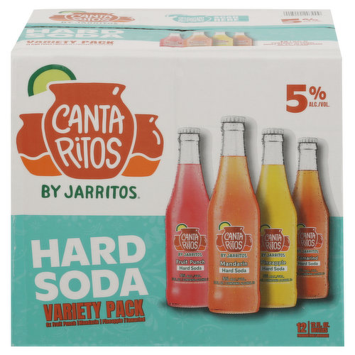 Cantaritos Hard Soda, Assorted, Variety Pack