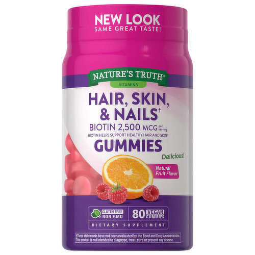 Nature's Truth Hair, Skin & Nails, Gummies, Natural Fruit Flavor