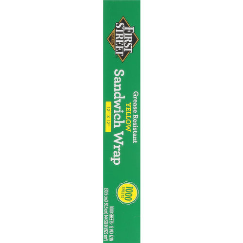 First Street Sandwich Wrap, Yellow