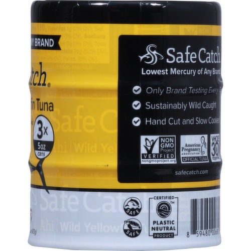 Safe Catch Ahi Wild Yellowfin Tuna 5 Oz-6 Count