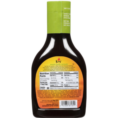 Kogi Sweet Garlic Teriyaki Marinade