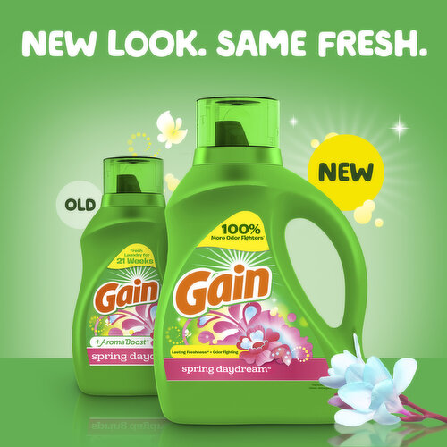 Gain Liquid Laundry Detergent, Spring Daydream Scent, 100 loads