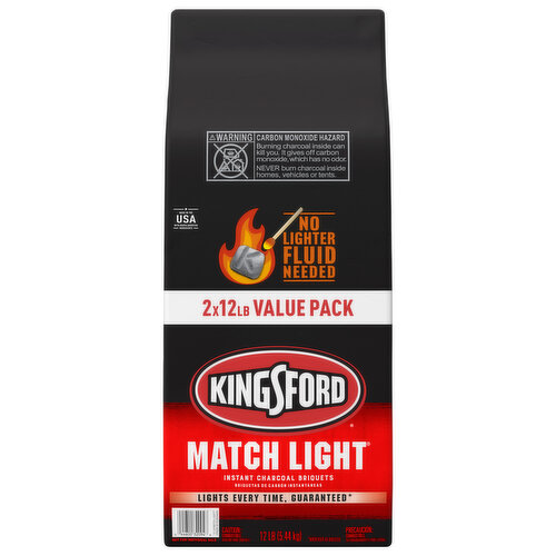 Kingsford Charcoal Briquets, Instant, Value Pack