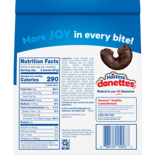 Hostess Double Chocolate Mini Donettes