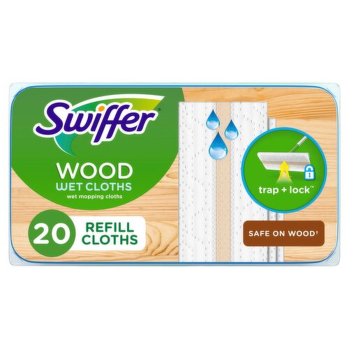 Swiffer Swiffer Sweeper Wet Mopping Cloth Refills, Hardwood Floor Cleaner, 20 ct