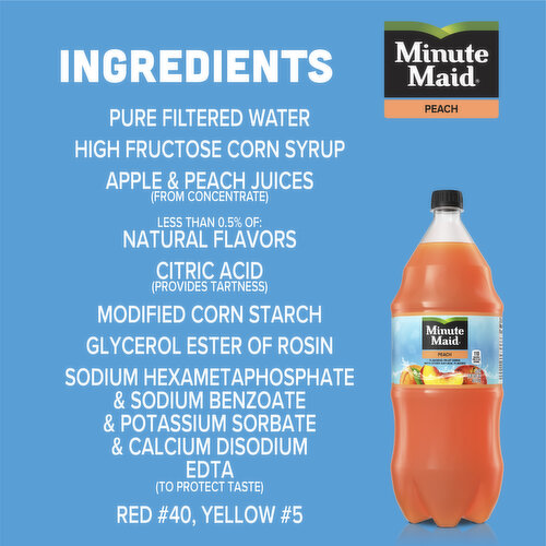 Minute Maid Peach, Fruit Juice Drink, 2 Liter