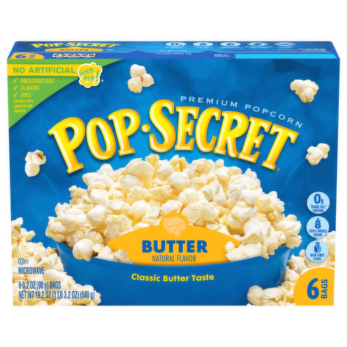 Pop-Secret Popcorn, Premium, Butter