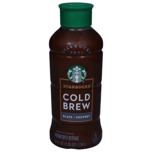 Starbucks Coffee Beverage, Premium, Cold Brew, Black Unsweet