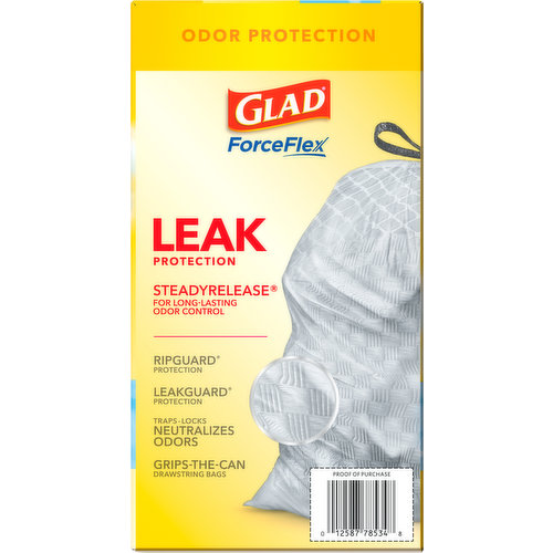 Glad Tall Kitchen Bags, Drawstring, Fresh Clean, 13 Gallon