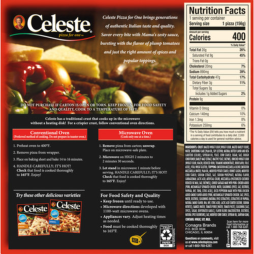 Celeste Pizza, Sausage & Pepperoni