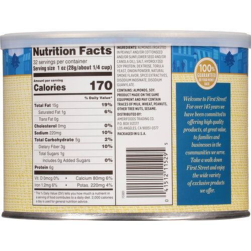 First Street Almonds, Smoked