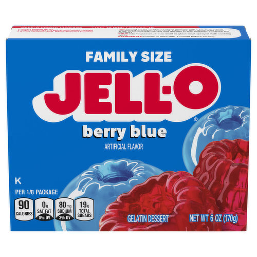 Jell-O Gelatin Dessert, Berry Blue
