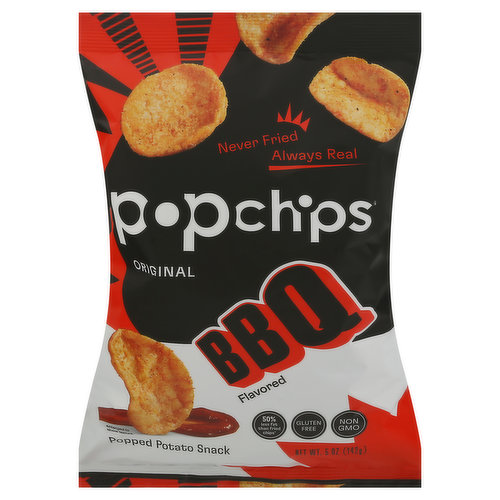 Popchips Popped Potato Snack, BBQ Flavored, Original