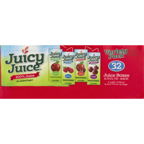 Juicy Juice 100% Juice, Variety Pack, 32 Pack