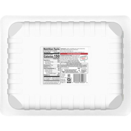 Jennie-O Turkey, Ground, 93%/7%, Italian Seasoned