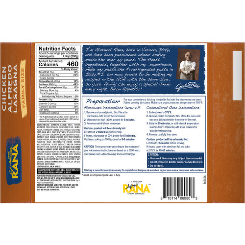 Rana Chicken Alfredo Lasagna Family Size