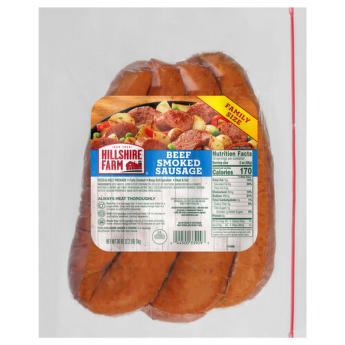 Hillshire Farm Sausage, Beef Smoked