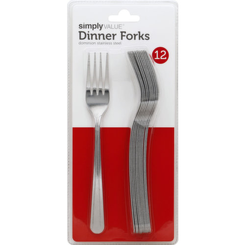 Simply Value Dinner Forks, Dominion Stainless Steel