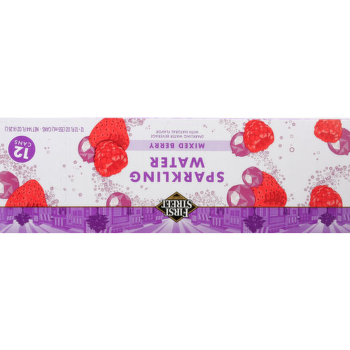 First Street Sparkling Water, Mixed Berry