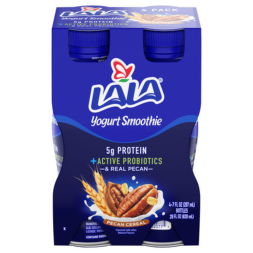 Lala Yogurt Smoothie, Pecan Cereal, 4 Pack