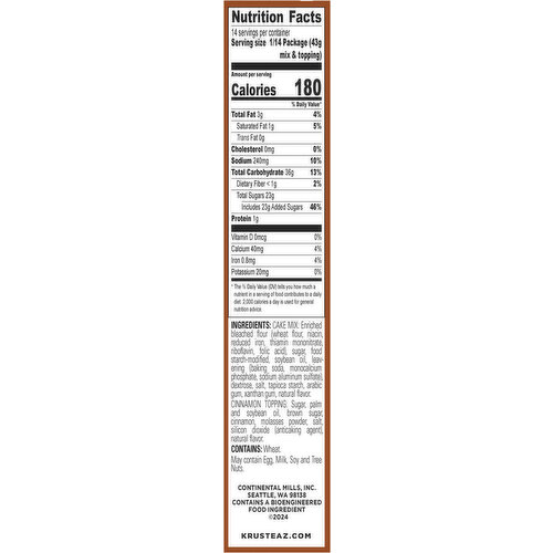 Krusteaz Cinnamon Swirl Crumb Cake & Muffin Mix