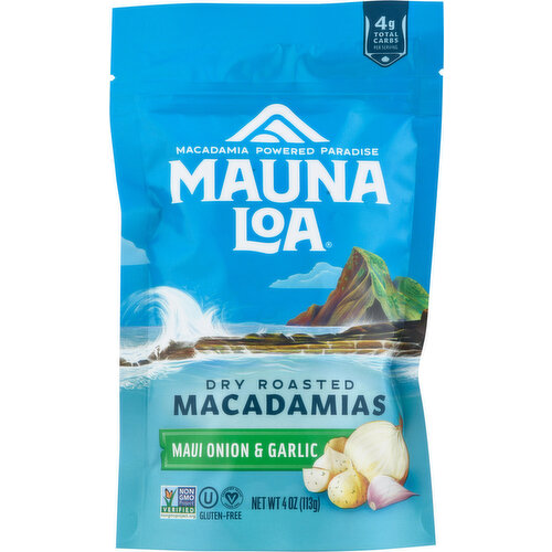 Mauna Loa Macadamias, Maui Onion & Garlic, Dry Roasted