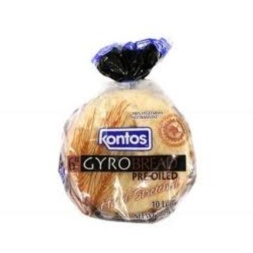 Kontos 7 Inch Pre-Oiled Gyro Bread