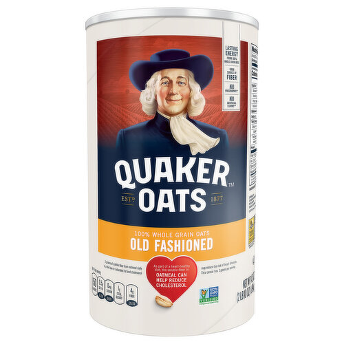 Quaker Oats Oats, Old Fashioned, 100% Whole Grain, Rolled