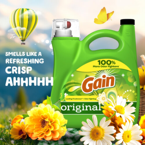 Gain Liquid Laundry Detergent, Original Scent, 100 loads
