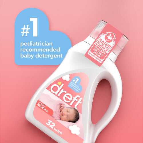Dreft Newborn Baby Detergent, 64 loads